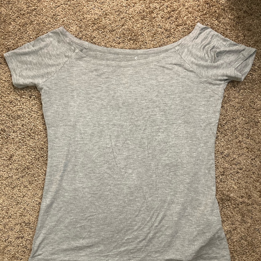 Gray Women's Off-Shoulder Top